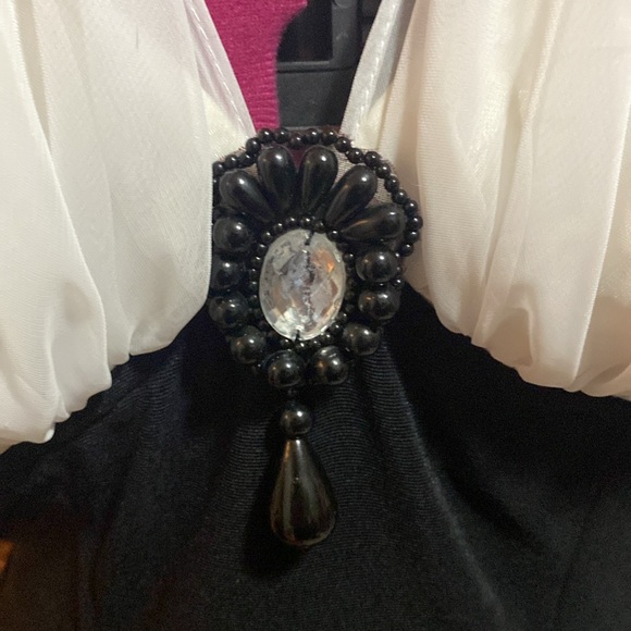 VNTG Savoy’s 1980s black white Madonna, Marilyn Monroe sexy dress L - Picture 2 of 12